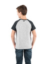 Sam 73 Šedé chlapčenské tričko s potlačou SAM 73