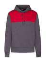 Sam 73 Červená a sivá pánska mikina s kapucňou SAM 73 August