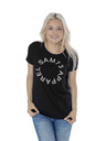 Sam 73 Čierne dámske tričko s potlačou SAM 73 Arias