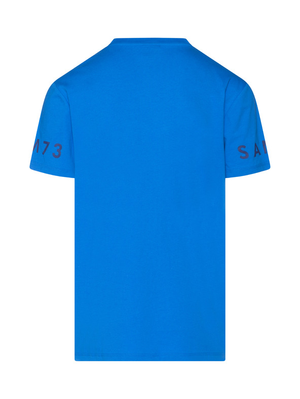 Sam 73 Modré pánske tričko s potlačou SAM 73