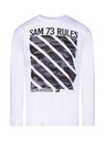 Sam 73 Biele pánske tričko s potlačou SAM 73