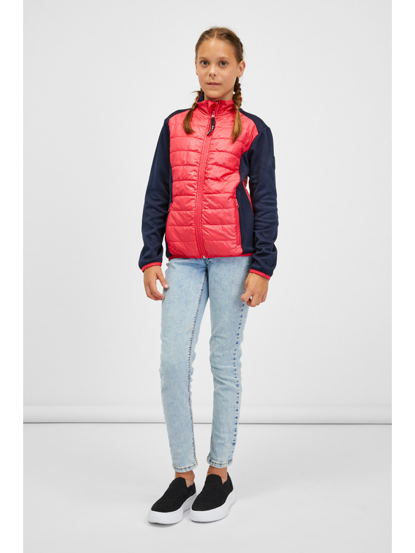 Sam 73 Modro-ružová dievčenská prešívaná bunda SAM 73 Nurnia