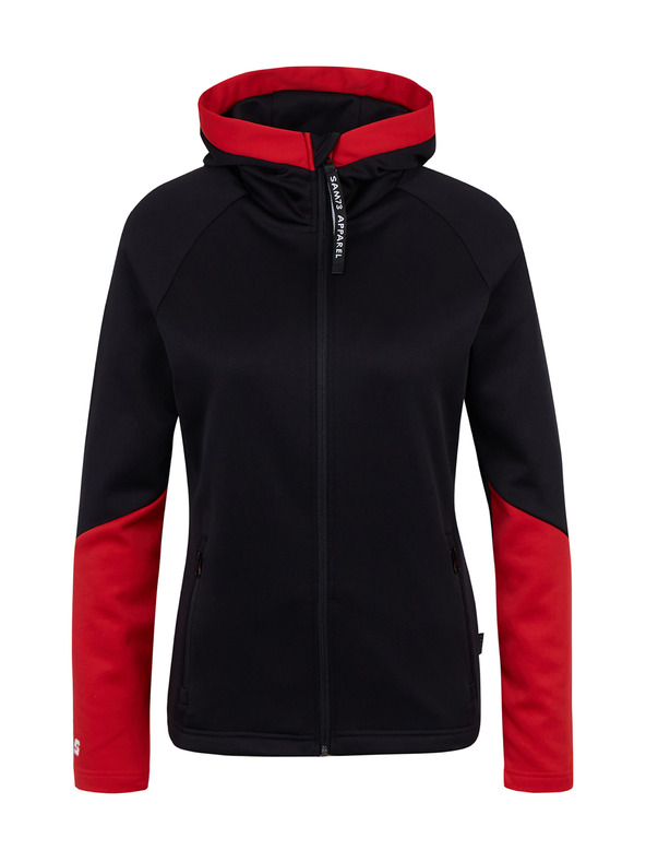 Sam 73 Červeno-čierna dámska mikina na zips s kapucňou SAM 73 Marta