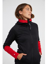 Sam 73 Červeno-čierna dámska mikina na zips s kapucňou SAM 73 Marta