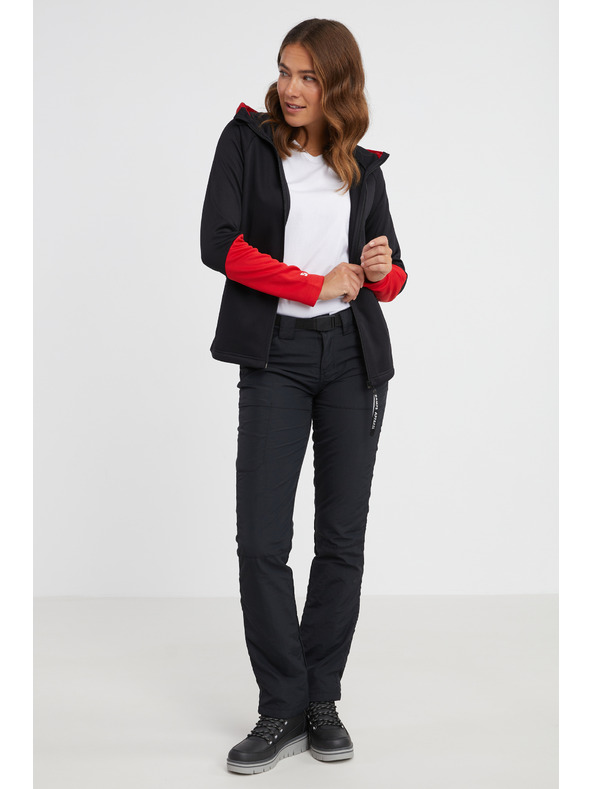 Sam 73 Červeno-čierna dámska mikina na zips s kapucňou SAM 73 Marta