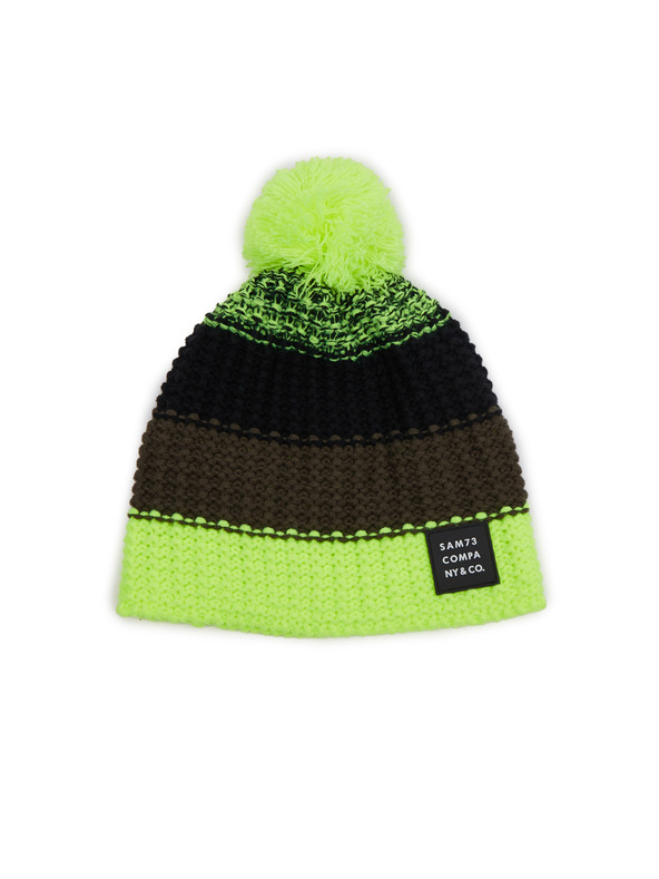 Sam 73 Zeleno-čierna chlapčenská čiapka SAM 73