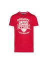 Sam 73 Červené pánske tričko s potlačou SAM 73 Liam