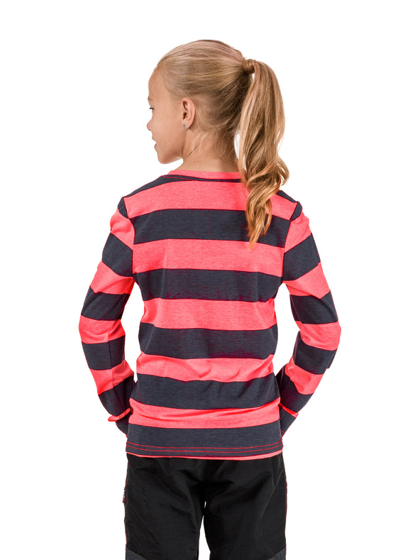 Sam 73 Ružové a sivé dievčenské pruhované tričko SAM 73 Hope