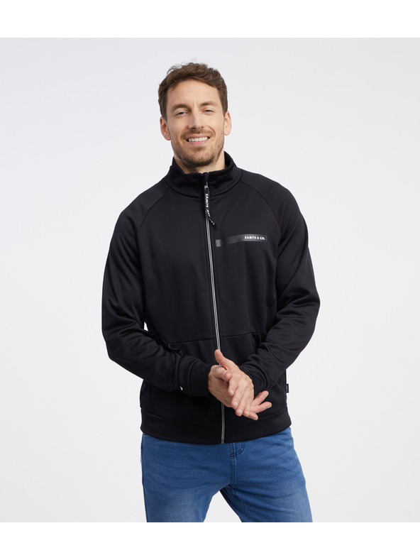 Sam 73 Čierna pánska mikina na zips SAM 73 Darth