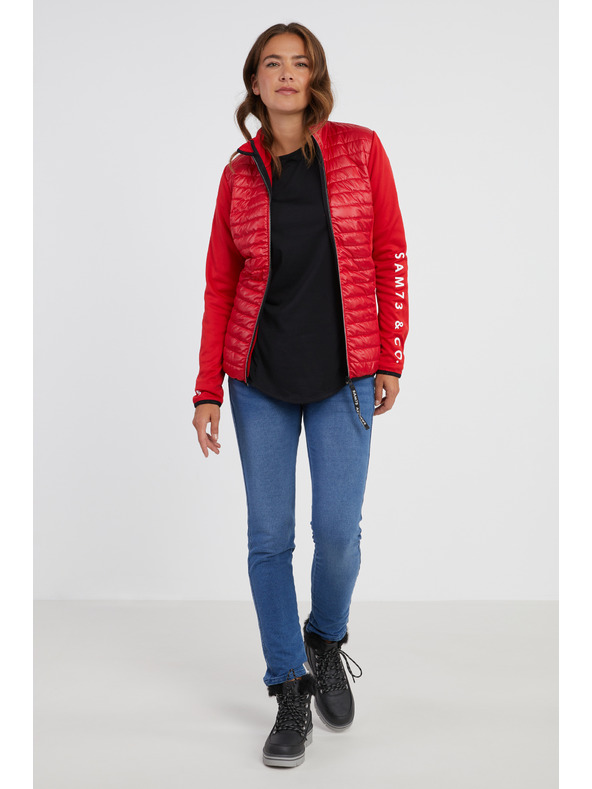 Sam 73 Červená dámska ľahká prešívaná bunda SAM 73 Melman