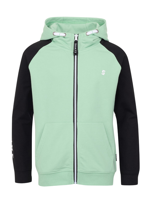 Sam 73 Čierno-zelená chlapčenská mikina SAM 73 Next