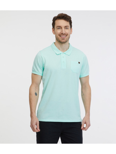 Sam 73 Tyrkysová pánska polokošeľa SAM 73 Julian