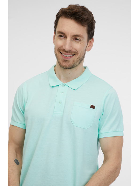 Sam 73 Tyrkysová pánska polokošeľa SAM 73 Julian