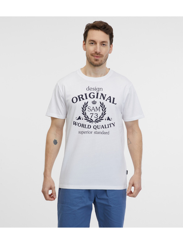 Sam 73 Biele pánske tričko SAM 73 Maverick