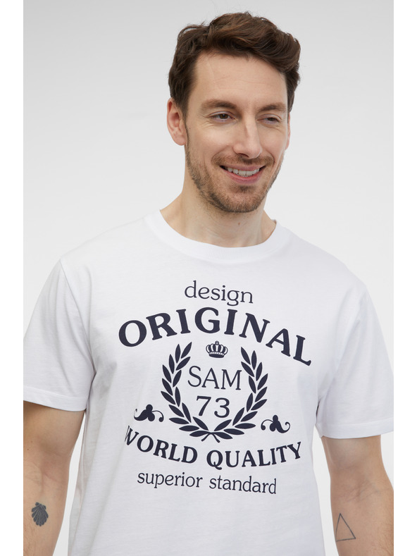 Sam 73 Biele pánske tričko SAM 73 Maverick