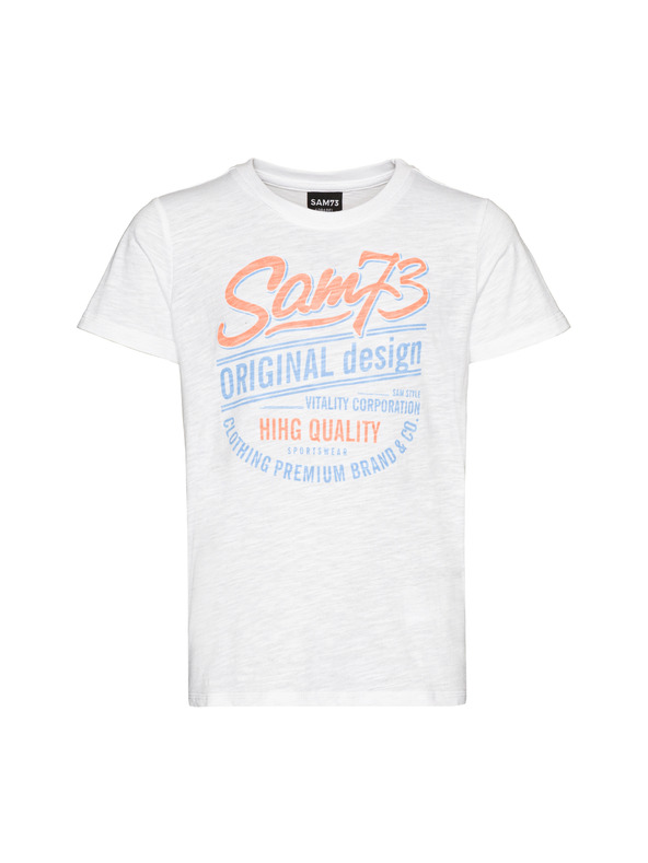 Sam 73 Biele chlapčenské tričko SAM 73 Archie