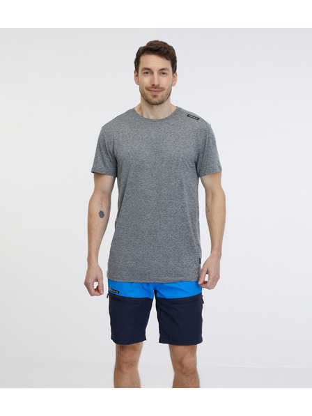 Sam 73 Šedé pánske žíhané tričko SAM 73 Fortunato