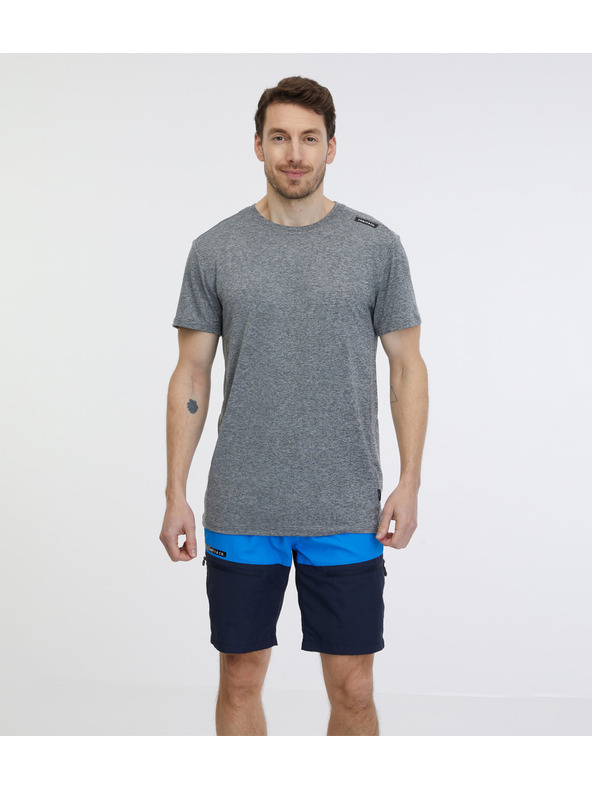 Sam 73 Šedé pánske žíhané tričko SAM 73 Fortunato