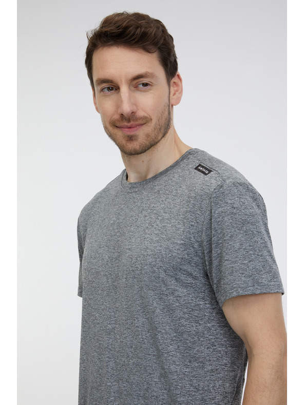 Sam 73 Šedé pánske žíhané tričko SAM 73 Fortunato