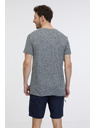 Sam 73 Šedé pánske žíhané tričko SAM 73 Fortunato