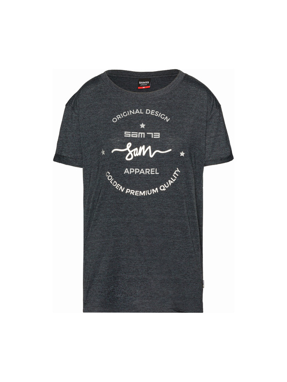 Sam 73 Tmavosivé dámske tričko s potlačou SAM 73 Annabel