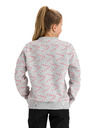 Sam 73 Svetlosivá dievčenská vzorovaná mikina SAM 73