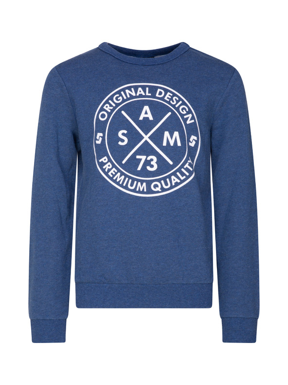 Sam 73 Tmavomodrá chlapčenská mikina s potlačou SAM 73 Brandon
