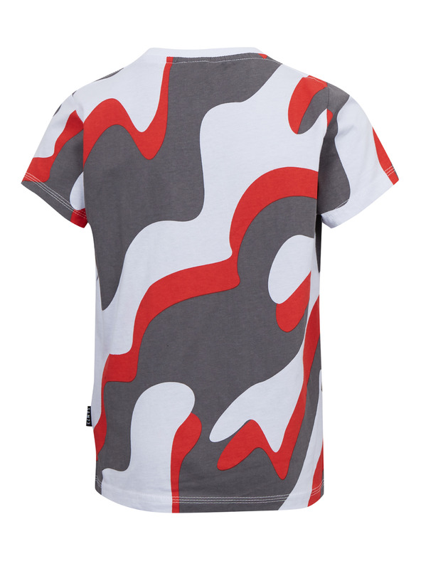 Sam 73 Šedo-červené chlapčenské vzorované tričko SAM 73 Oscar