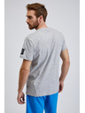 Sam 73 Svetlošedé pánske pruhované tričko SAM 73 Freddie