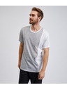 Sam 73 Svetlošedé pánske vzorované tričko SAM 73 Paul
