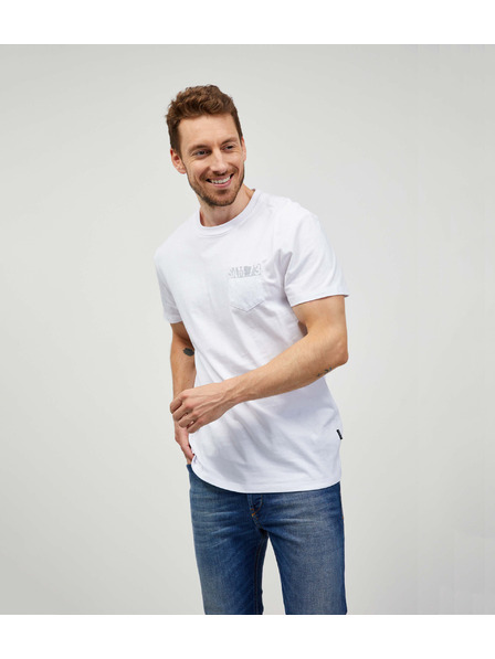 Sam 73 Biele pánske tričko SAM 73 Quarip