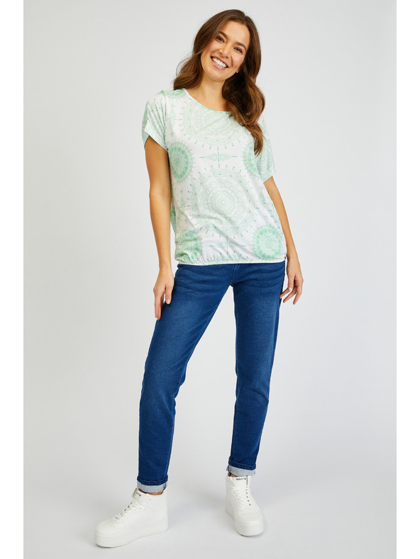 Sam 73 Bielo-zelené dámske tričko SAM73 Taurus