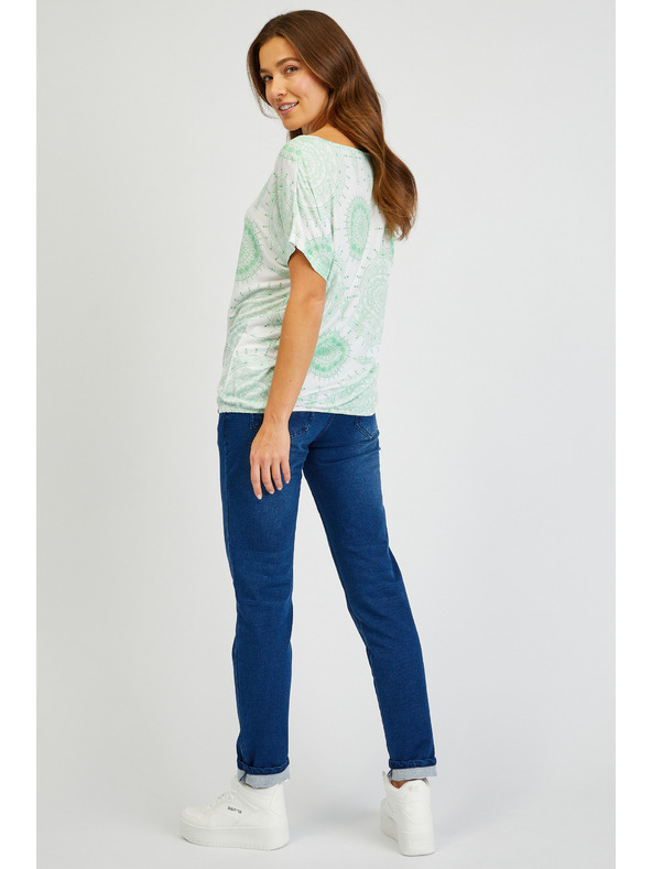 Sam 73 Bielo-zelené dámske tričko SAM73 Taurus