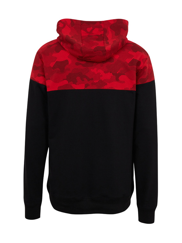Sam 73 Červeno-čierna pánska mikina s kapucňou SAM73 Aquamarine