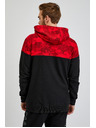 Sam 73 Červeno-čierna pánska mikina s kapucňou SAM73 Aquamarine