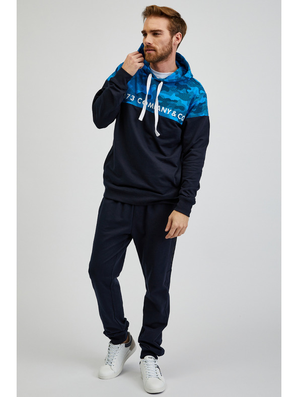 Sam 73 Modrá pánska mikina SAM73 Aquamarine