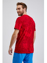 Sam 73 Červené pánske tričko SAM73 Sculptor so vzorom