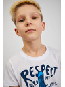 Sam 73 Biele chlapčenské tričko s potlačou SAM73 Scutum