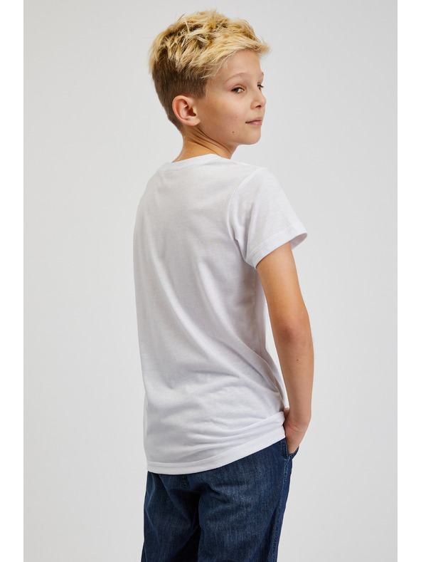 Sam 73 Biele chlapčenské tričko s potlačou SAM73 Scutum