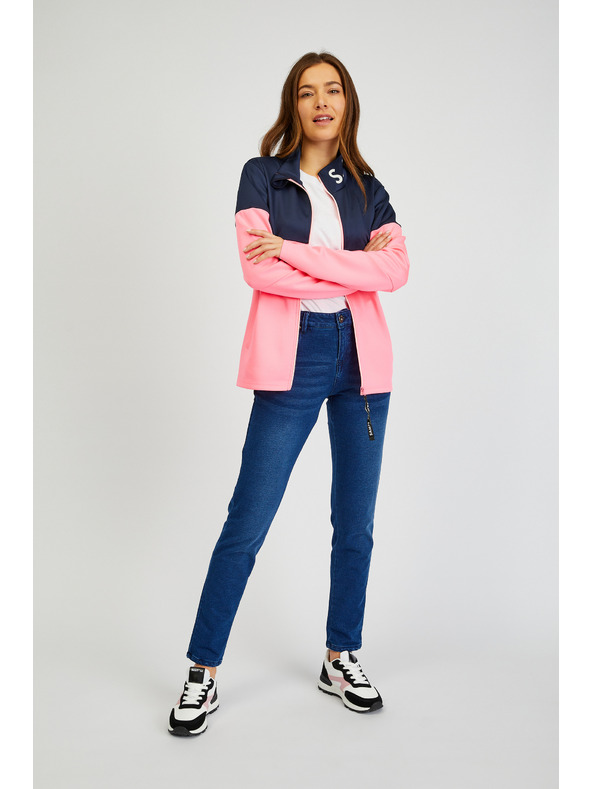 Sam 73 Modro-ružová dámska mikina na zips SAM73 Octans