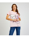 Sam 73 Ružové dámske tričko s potlačou SAM73 Musca