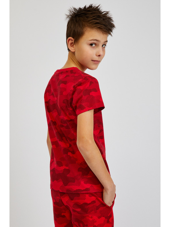 Sam 73 Červené chlapčenské bavlnené armádne tričko SAM73 Hydrus