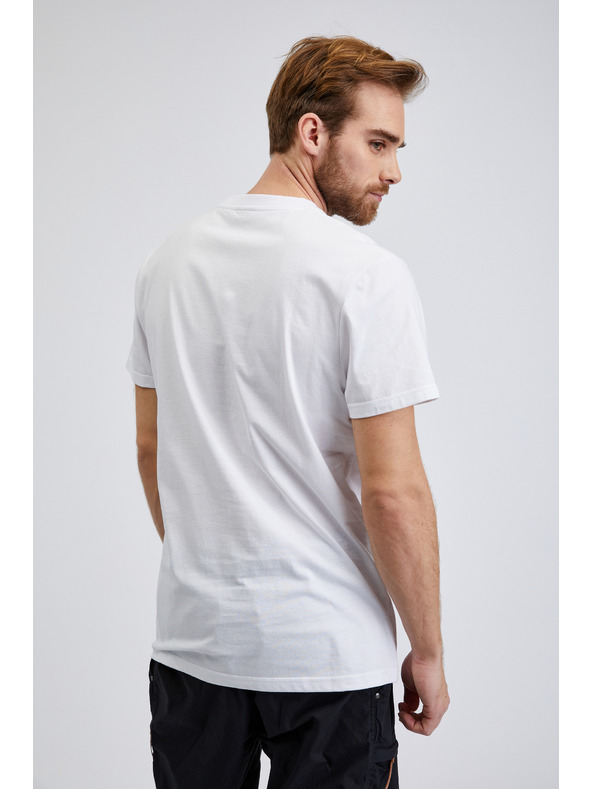 Sam 73 Biela pánska bavlnená košeľa s potlačou SAM73 Almandit