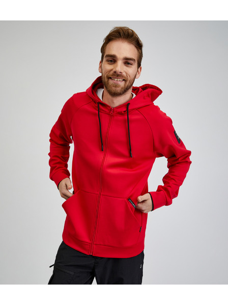 Sam 73 Červená pánska mikina SAM73 Beryl s kapucňou na zips