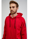 Sam 73 Červená pánska mikina SAM73 Beryl s kapucňou na zips