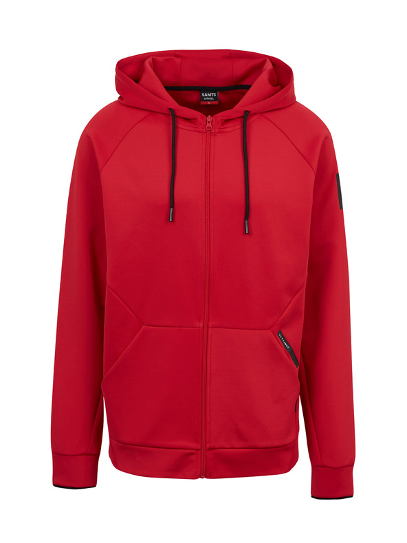Sam 73 Červená pánska mikina SAM73 Beryl s kapucňou na zips