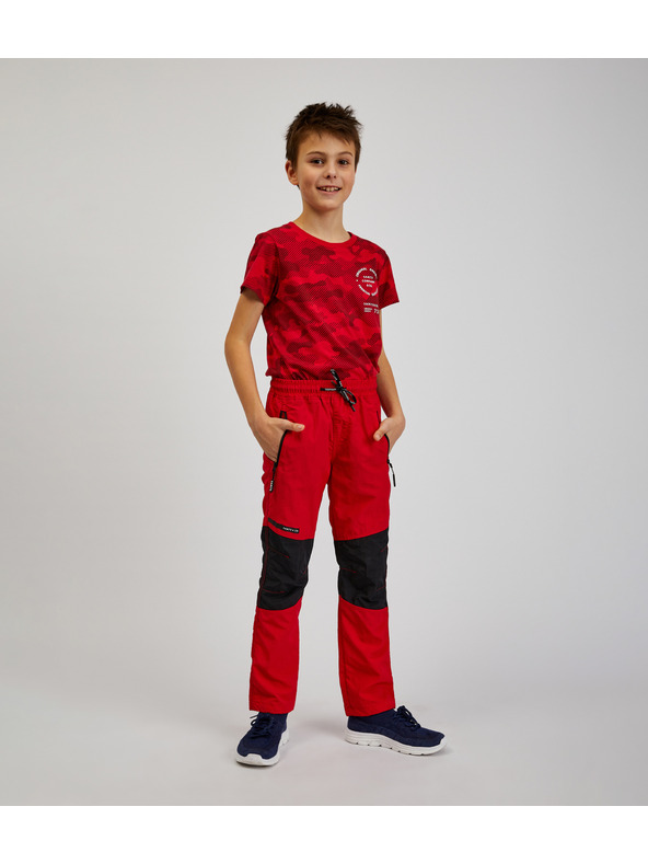 Sam 73 Čierno-červené detské športové nohavice SAM73 Jonathan