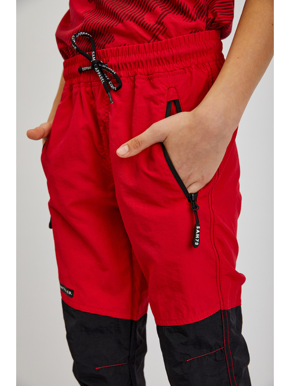 Sam 73 Čierno-červené detské športové nohavice SAM73 Jonathan