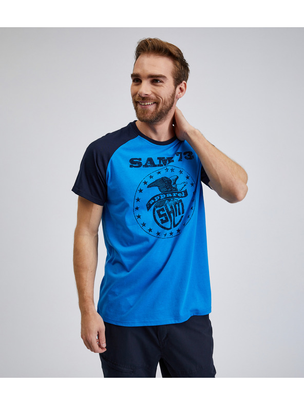 Sam 73 Modré pánske tričko SAM 73 Jordan