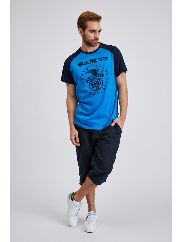 Sam 73 Modré pánske tričko SAM 73 Jordan
